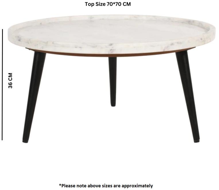 Product photograph of Fluted White Marble Round Coffee Table from Choice Furniture Superstore.