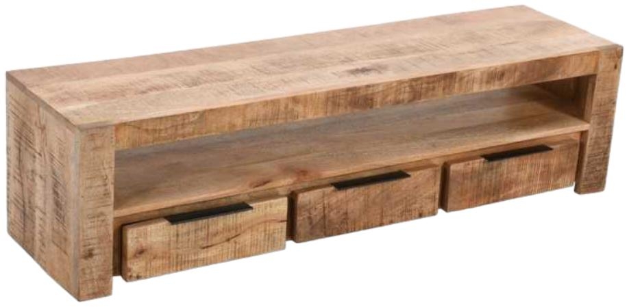 Product photograph of Dispur Solid Mango Wood 150cm Tv Unit from Choice Furniture Superstore.