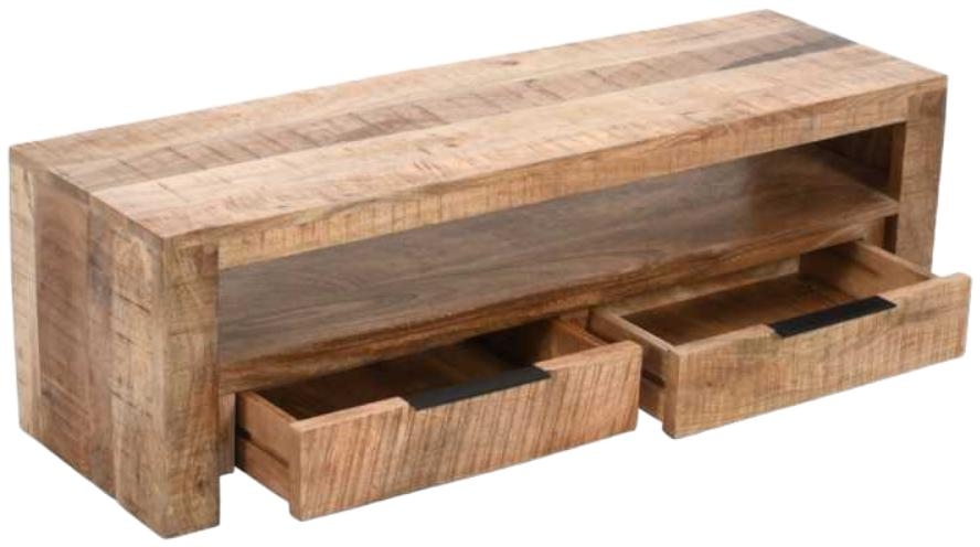Product photograph of Dispur Solid Mango Wood 130cm Tv Unit from Choice Furniture Superstore.