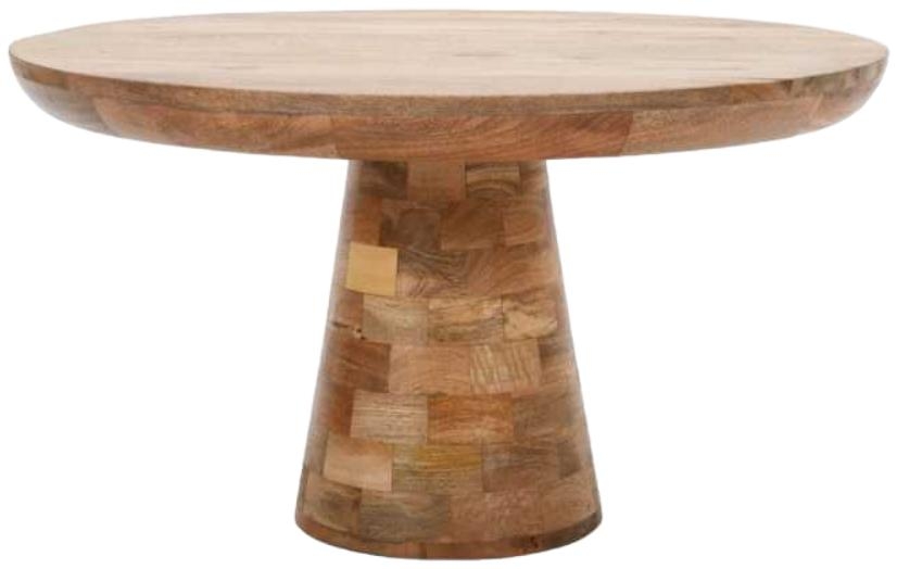 Product photograph of Dispur Solid Mango Wood Round Coffee Table from Choice Furniture Superstore.