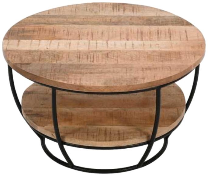 Product photograph of Dispur Solid Mango Wood Coffee Table With Shelf from Choice Furniture Superstore.