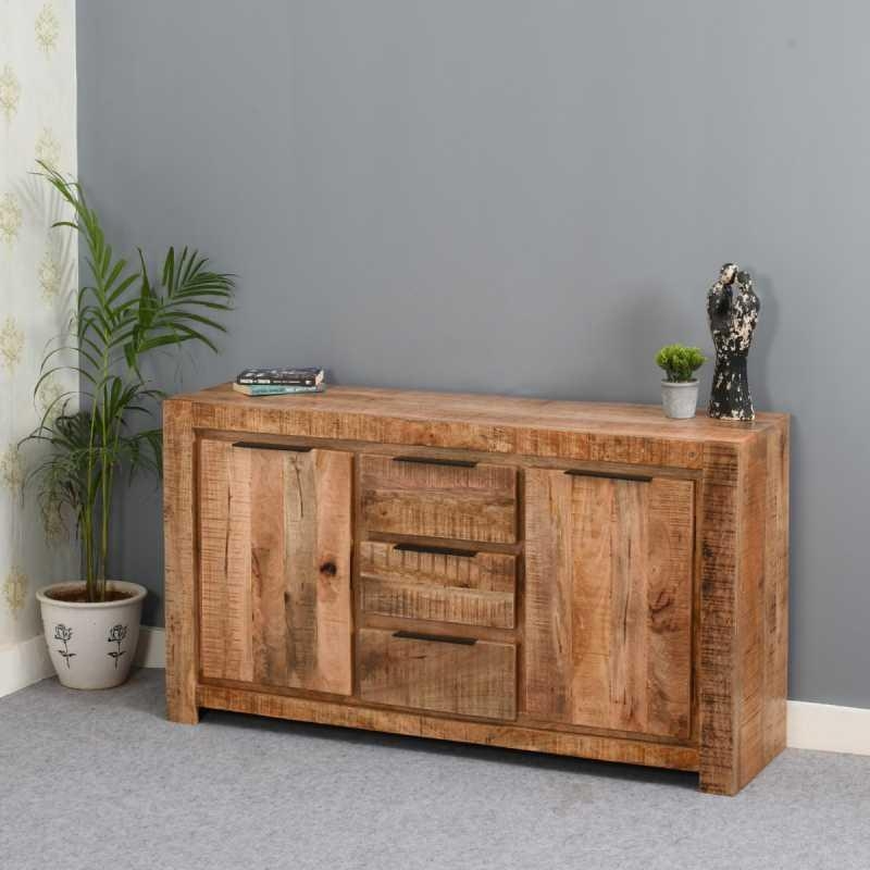 Product photograph of Surrey Brown 2 Door 3 Drawer Large Sideboard from Choice Furniture Superstore.