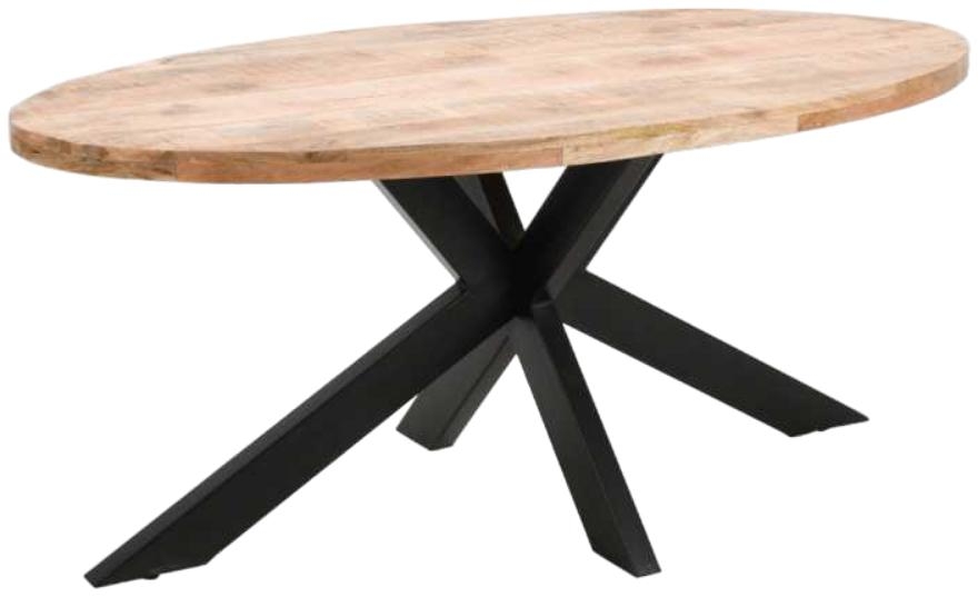 Product photograph of Surrey Brown Oval Dining Table - 6 Seater from Choice Furniture Superstore.