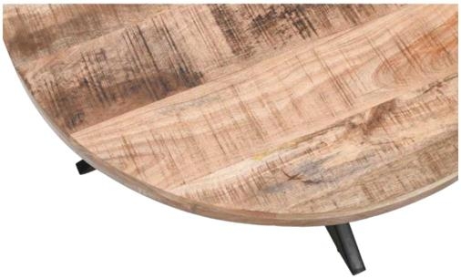 Product photograph of Dispur Solid Mango Wood 80cm Round Coffee Table from Choice Furniture Superstore.