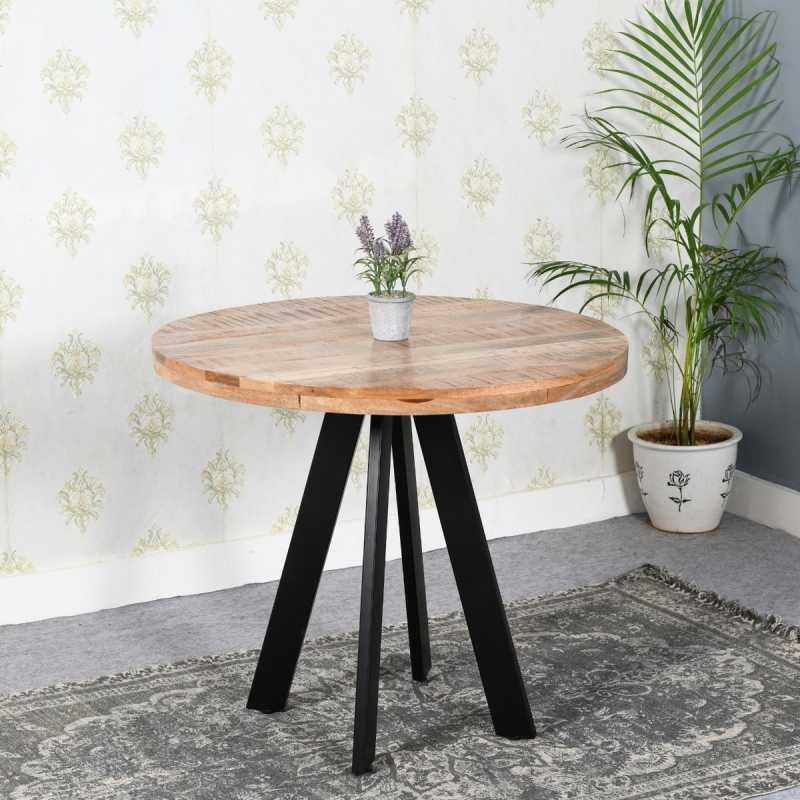 Product photograph of Surrey Brown Round Dining Table - 2 Seater from Choice Furniture Superstore.