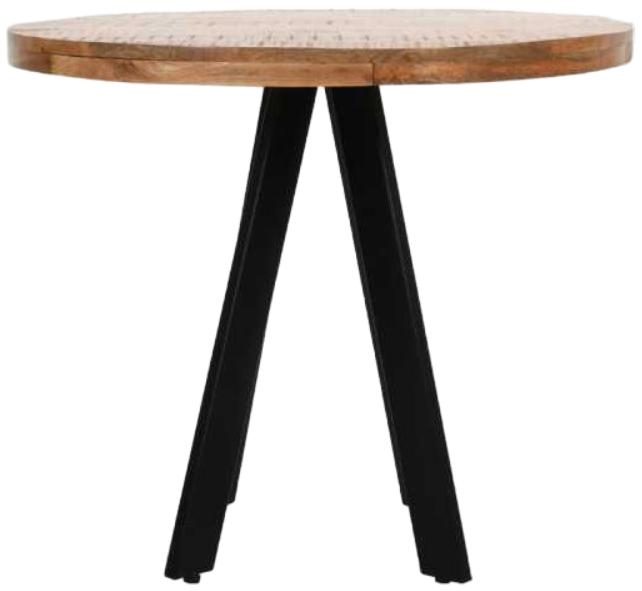 Product photograph of Surrey Brown Round Dining Table - 2 Seater from Choice Furniture Superstore.