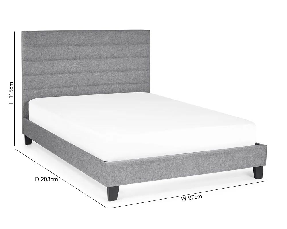 Product photograph of Merida Grey Fabric Bed - Comes In Double King And Queen Size from Choice Furniture Superstore.
