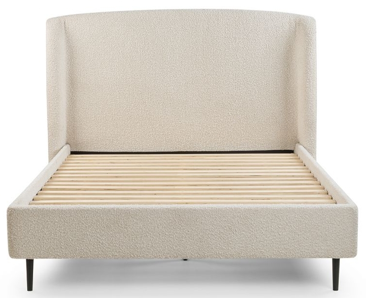 Product photograph of Eden Ivory Boucle Fabric Bed - Comes In Double And King Size Options from Choice Furniture Superstore.