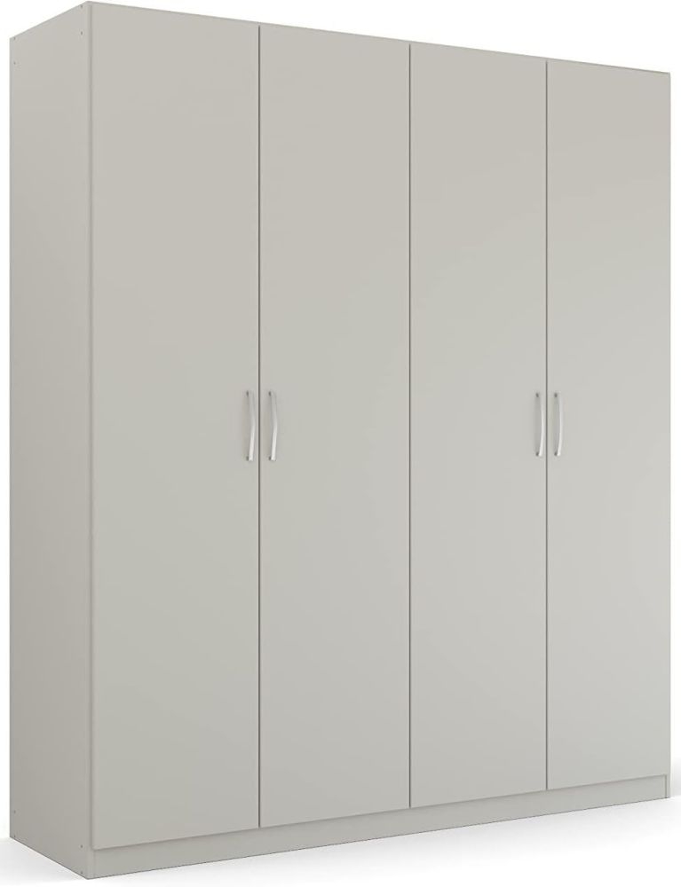 Product photograph of Pure Quadra-spin 4 Door Grey Wardrobe - 181cm from Choice Furniture Superstore.