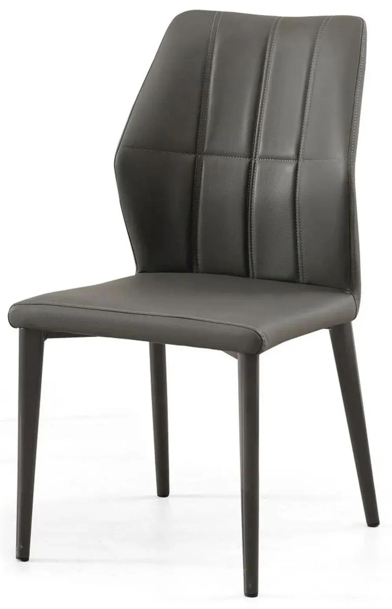 Product photograph of 2 X Harrow Dark Grey Leather Dining Chair from Choice Furniture Superstore.