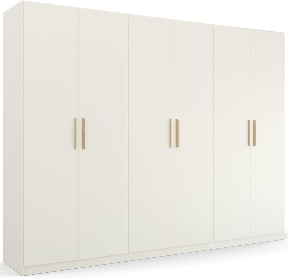 Product photograph of Skandi Quadra-spin 6 Door Wardrobe - Comes In Alpine White And Silk Grey Options from Choice Furniture Superstore.