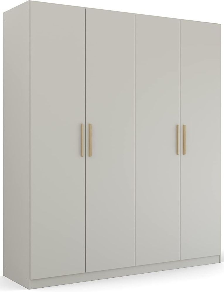 Product photograph of Skandi Quadra-spin 4 Door Grey Wardrobe - 181cm from Choice Furniture Superstore.