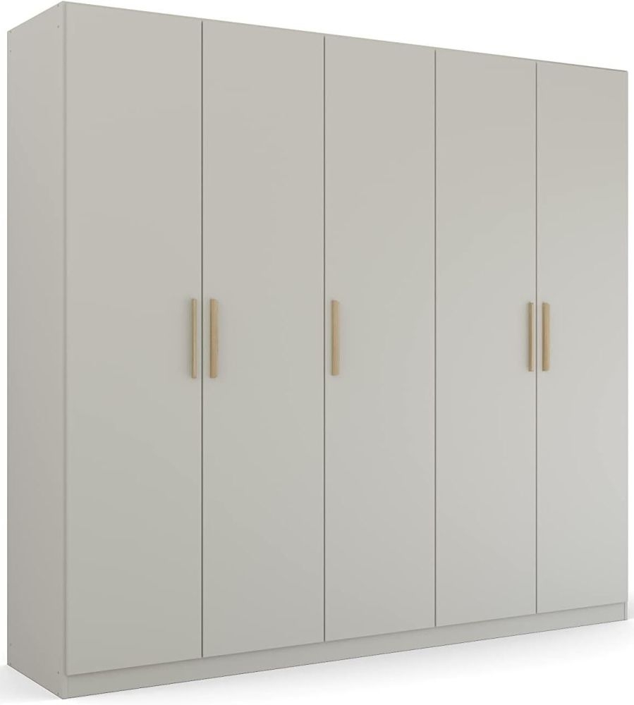 Product photograph of Skandi Quadra-spin 5 Door Grey Wardrobe - 226cm from Choice Furniture Superstore.