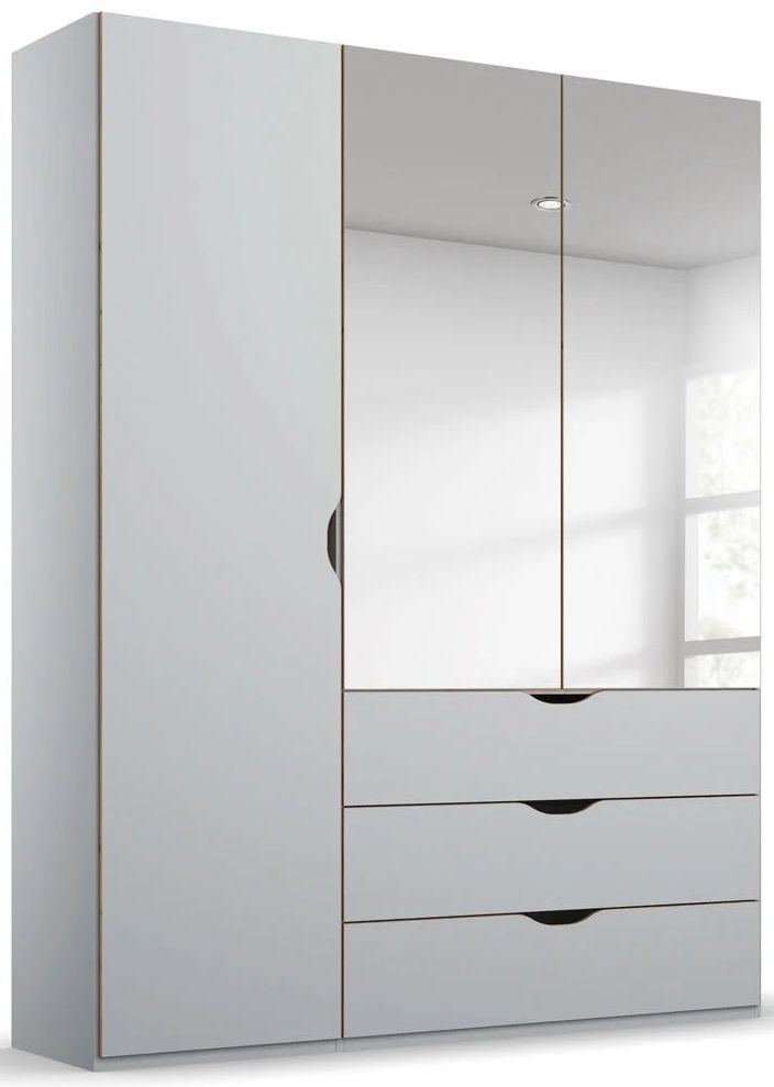 Product photograph of Rauch Lias 151cm 3 Door Grey Combi Wardrobe from Choice Furniture Superstore.