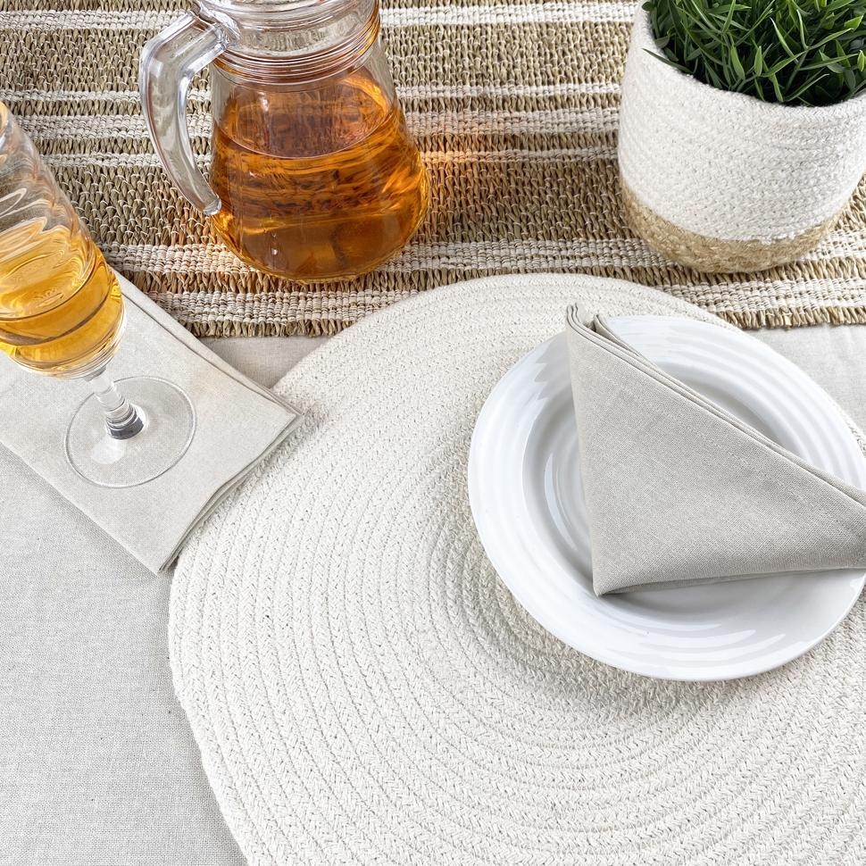 Product photograph of Tweed Round Cotton Table Placemats from Choice Furniture Superstore.