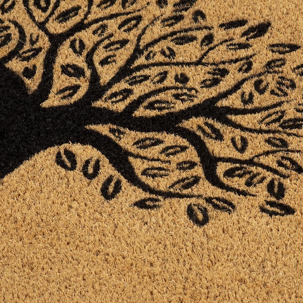 Product photograph of Astley Printed Tree Of Life Natural Pvc Backed Coir Doormat - 40cm X 60cm from Choice Furniture Superstore.