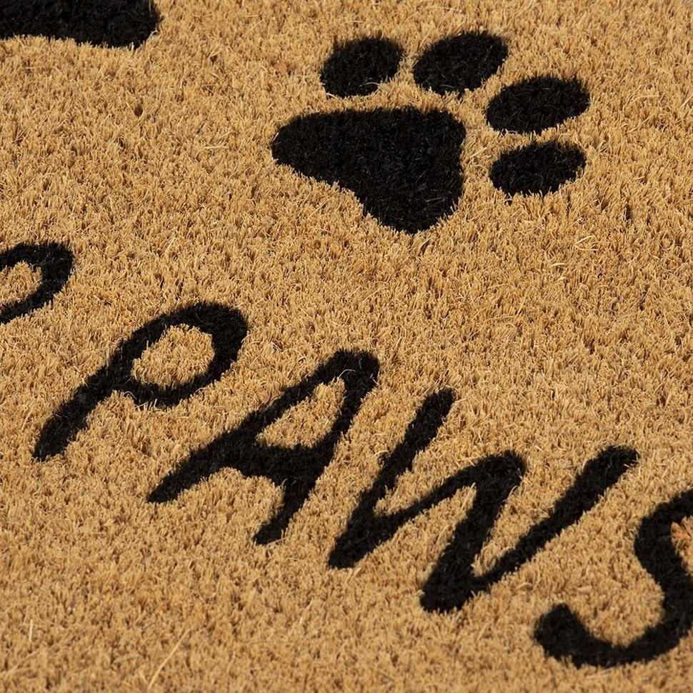 Product photograph of Astley Slogan Wipe Your Paws Natural Pvc Latex Backed Coir Doormat - 40cm X 60cm from Choice Furniture Superstore.