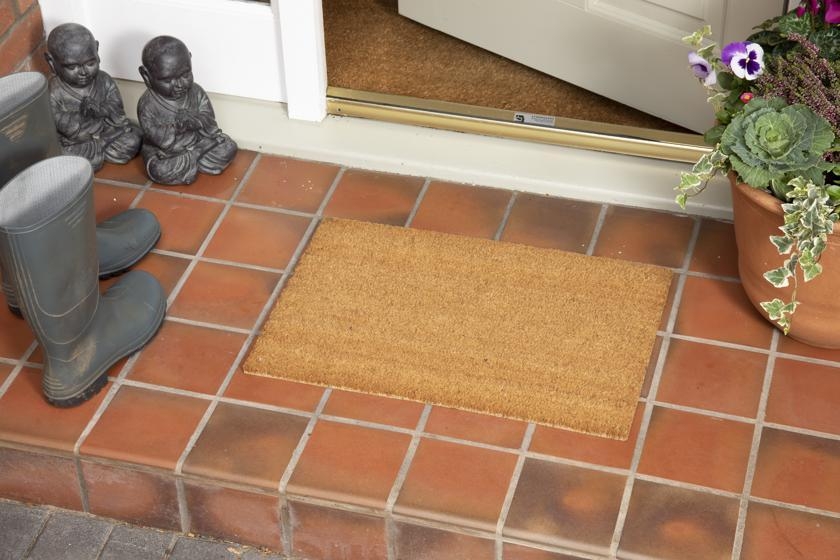 Product photograph of Astley Plain Natural Pvc Backed Coir Doormat - 40cm X 60cm from Choice Furniture Superstore.