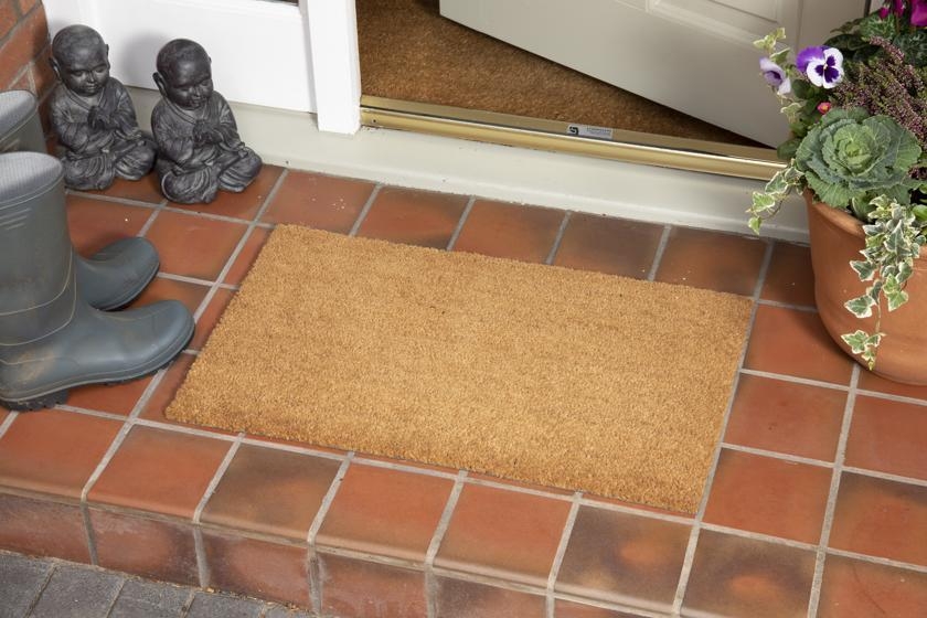 Product photograph of Astley Plain Natural Pvc Backed Coir Doormat - 45cm X 75cm from Choice Furniture Superstore.