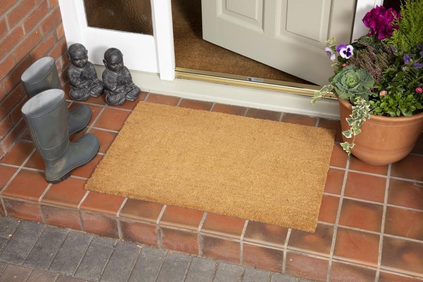 Product photograph of Astley Plain Natural Pvc Backed Coir Doormat - 60cm X 90cm from Choice Furniture Superstore.