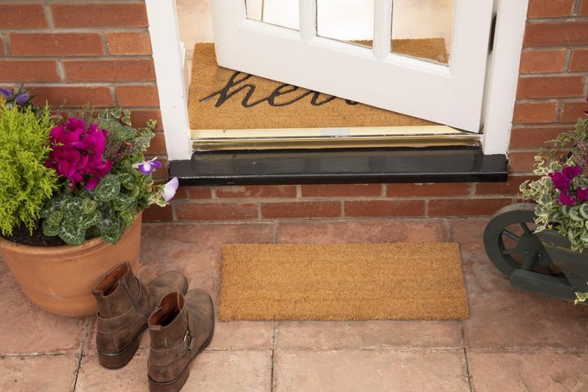 Product photograph of Astley Plain Natural Pvc Backed Coir Doormat - 25cm X 60cm from Choice Furniture Superstore.