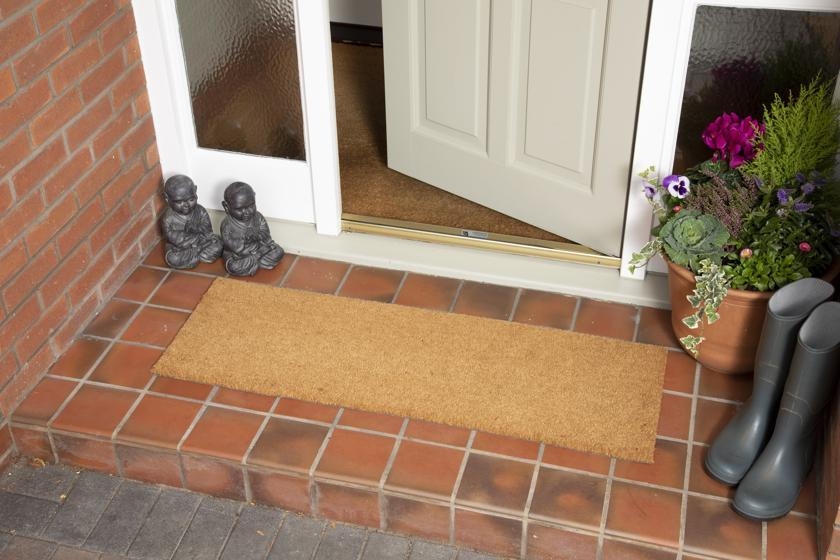 Product photograph of Astley Plain Natural Pvc Backed Coir Doormat - 40cm X 120cm from Choice Furniture Superstore.