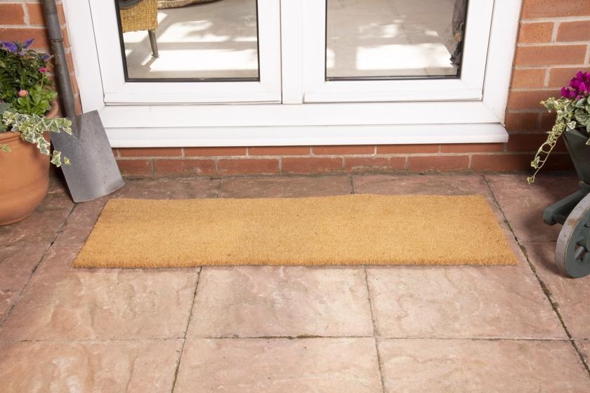 Product photograph of Astley Plain Natural Pvc Backed Coir Doormat - 40cm X 120cm from Choice Furniture Superstore.