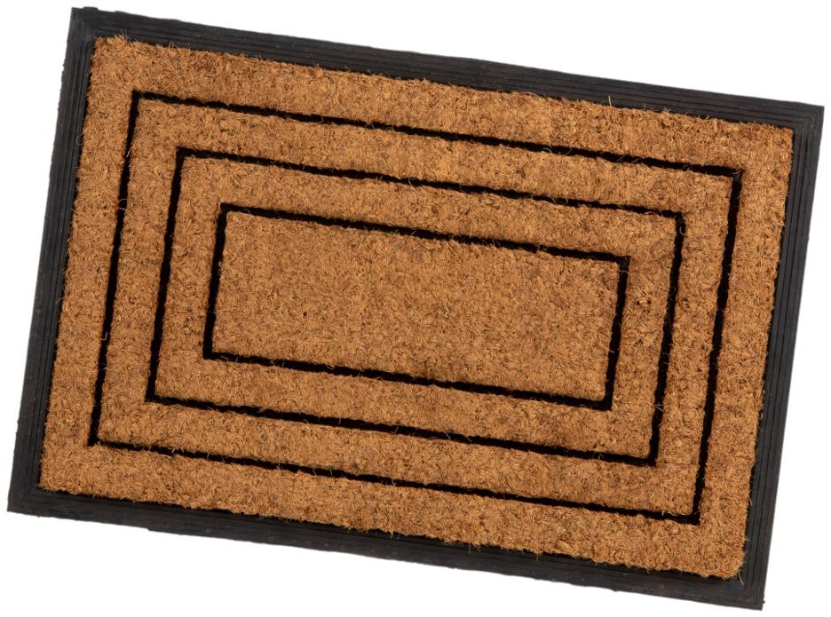 Product photograph of Chadderton Border Natural Rubber Backed Coir Rubber Doormat - 40cm X 60cm from Choice Furniture Superstore.