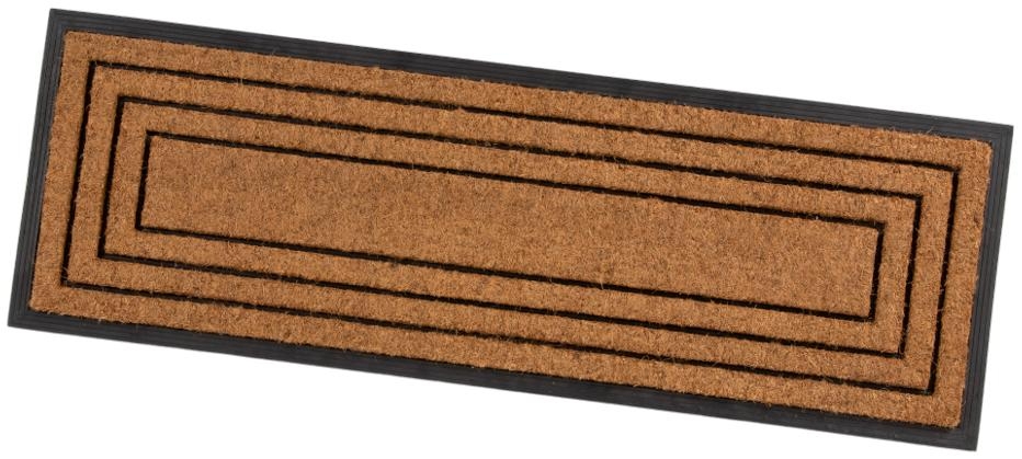 Product photograph of Chadderton Border Natural Rubber Backed Coir Rubber Doormat - 40cm X 120cm from Choice Furniture Superstore.