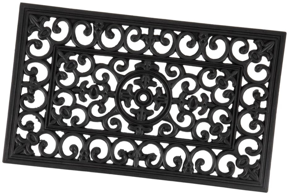 Product photograph of Radcliffe Rubber Iron Black Rubber Backed Rubber Doormat - 45cm X 75cm from Choice Furniture Superstore.