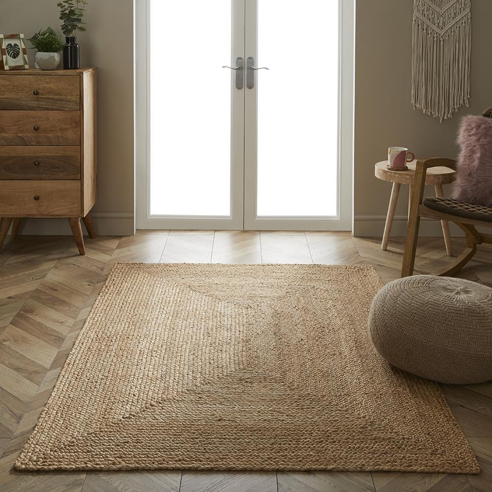 Product photograph of Stockport Natural Jute Reversible Rug - Set Of 2 from Choice Furniture Superstore.