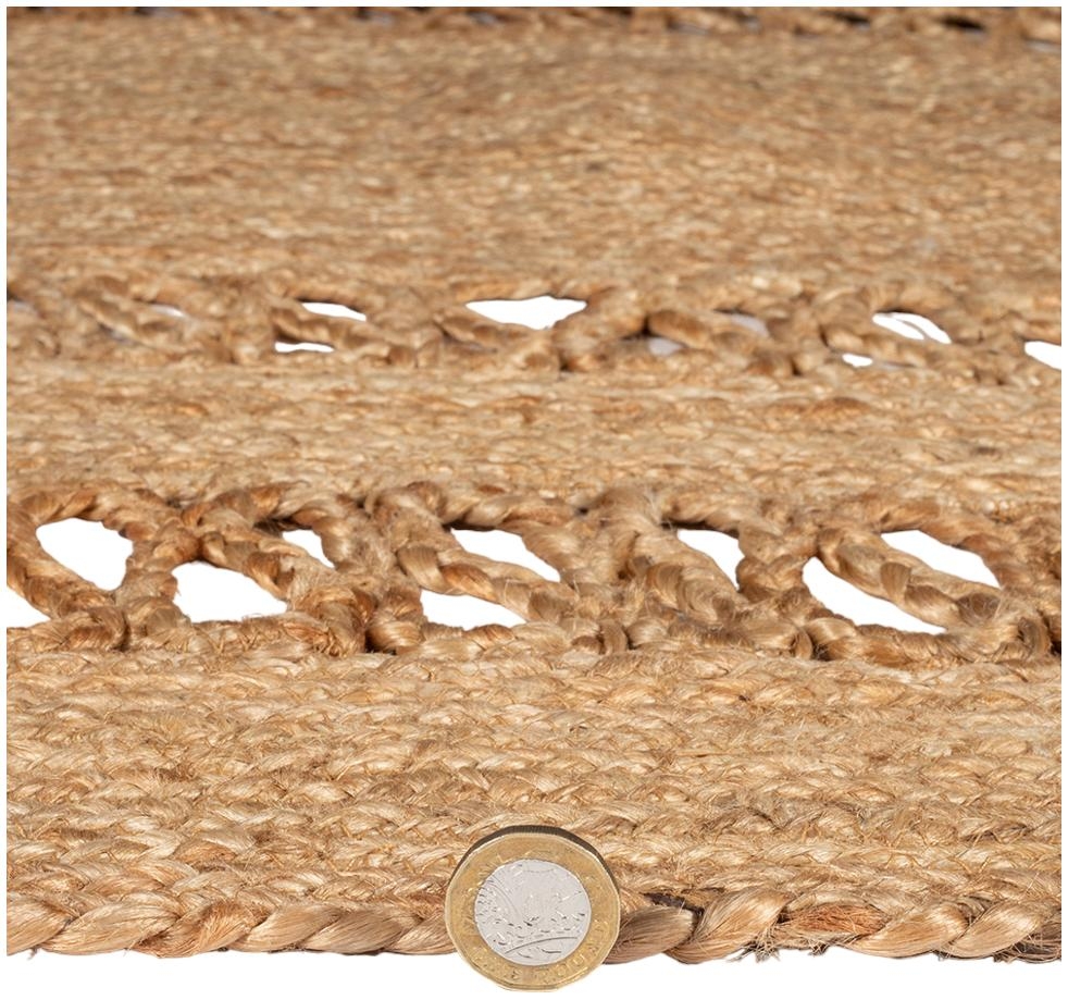 Product photograph of Castlefield Natural Jute Braided Rug - Set Of 2 from Choice Furniture Superstore.