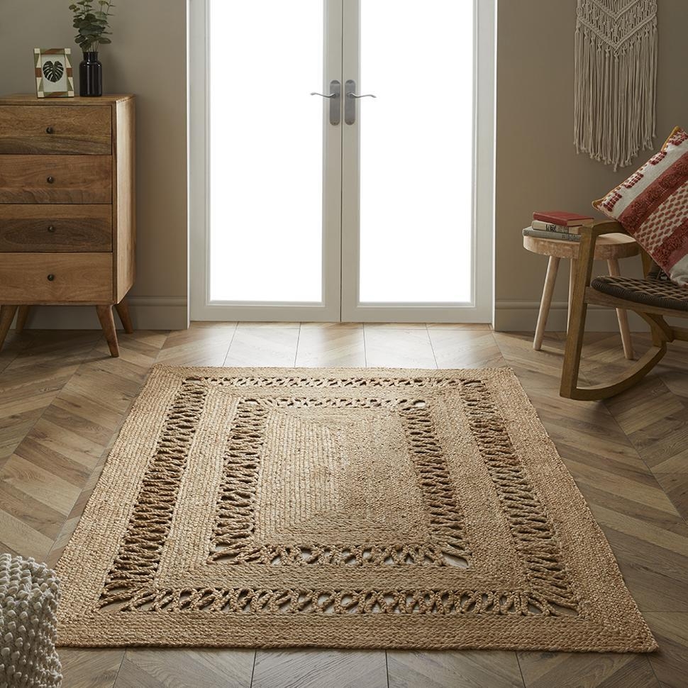 Product photograph of Castlefield Natural Jute Braided Rug - Set Of 2 from Choice Furniture Superstore.