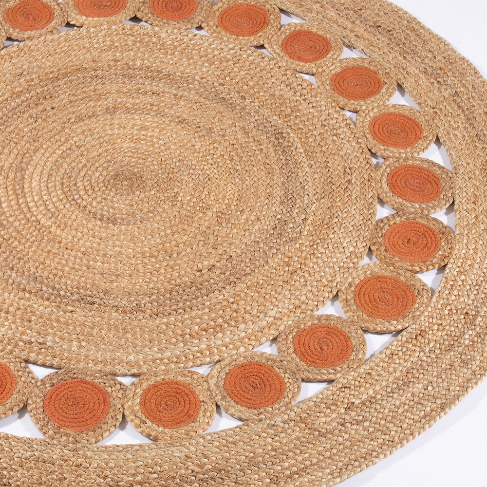 Product photograph of Prestwich Jute Round Rug 140cm from Choice Furniture Superstore.