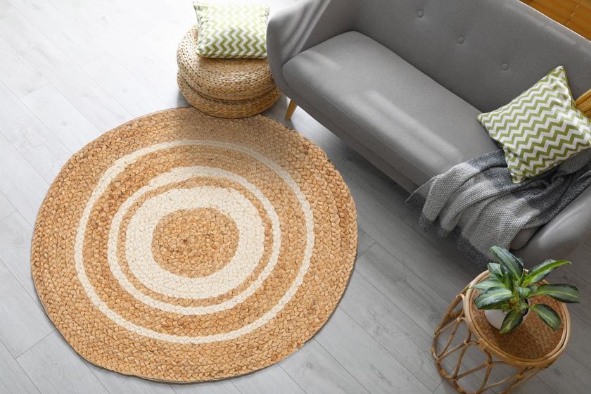 Product photograph of Altrincham Natural Jute Round Rug - Set Of 2 from Choice Furniture Superstore.