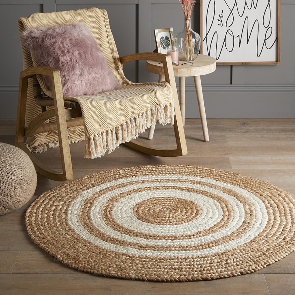 Product photograph of Altrincham Natural Jute Round Rug - Set Of 2 from Choice Furniture Superstore.