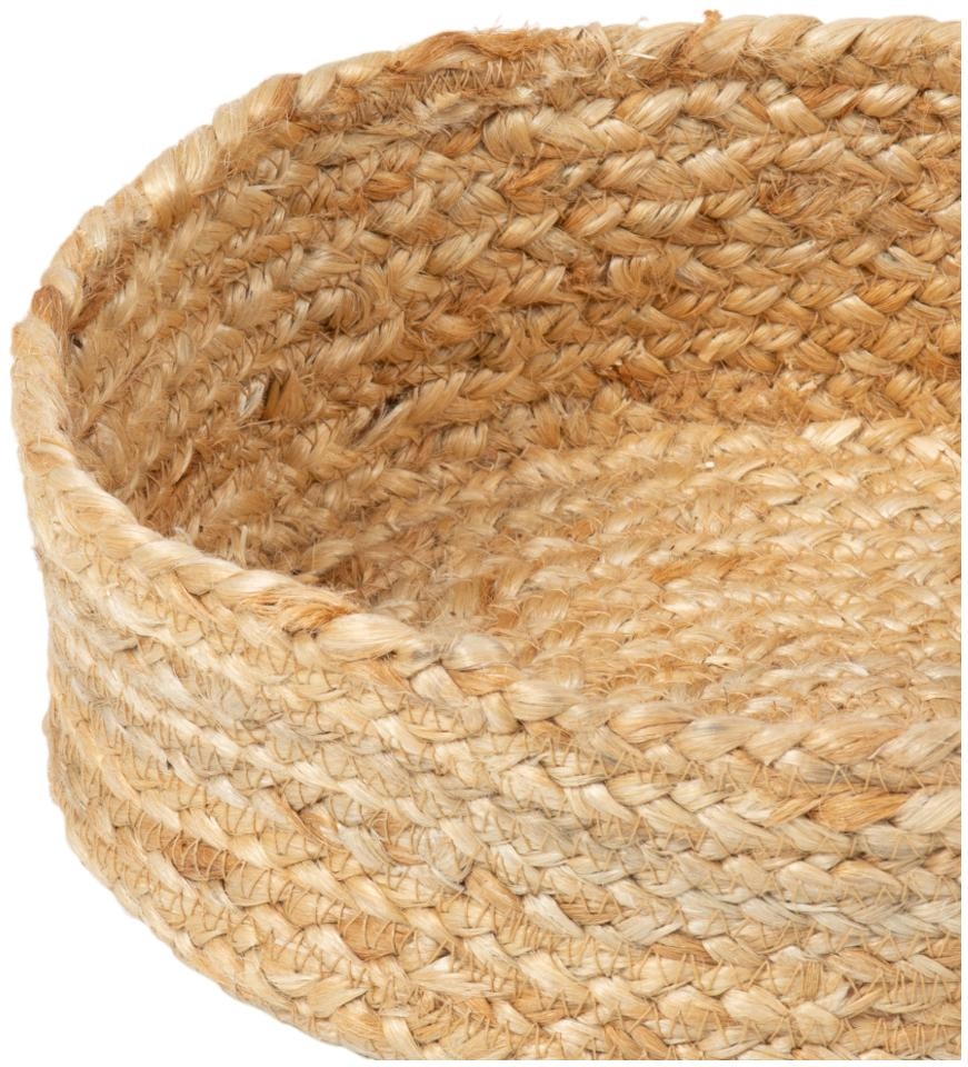 Product photograph of Bankside Natural Jute Flat Round Basket - Set Of 3 from Choice Furniture Superstore.