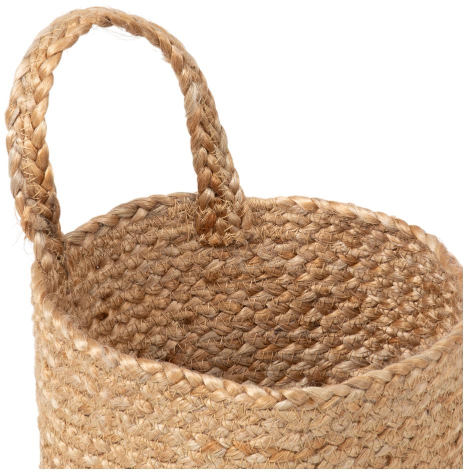 Product photograph of Barbican Natural Jute Hanging Nested Basket With Handles - Set Of 2 from Choice Furniture Superstore.