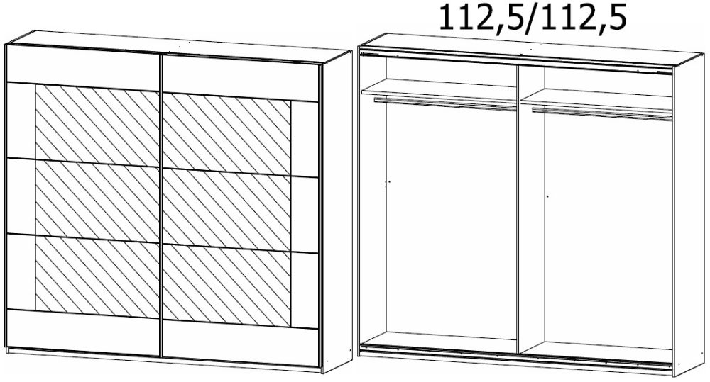 Product photograph of Rauch Alegro 2 Door White Sliding Wardrobe - 226cm from Choice Furniture Superstore.