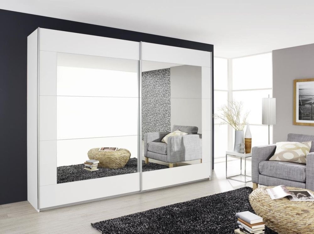 Product photograph of Rauch Alegro 2 Door White Sliding Wardrobe - 271cm from Choice Furniture Superstore.