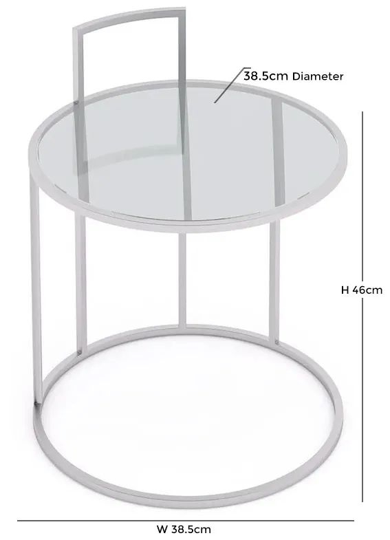 Product photograph of Alveare Glass And Silver Round Side Table from Choice Furniture Superstore.