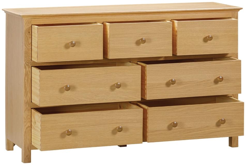 Product photograph of Arlington Oak 3 4 Drawer Chest from Choice Furniture Superstore.