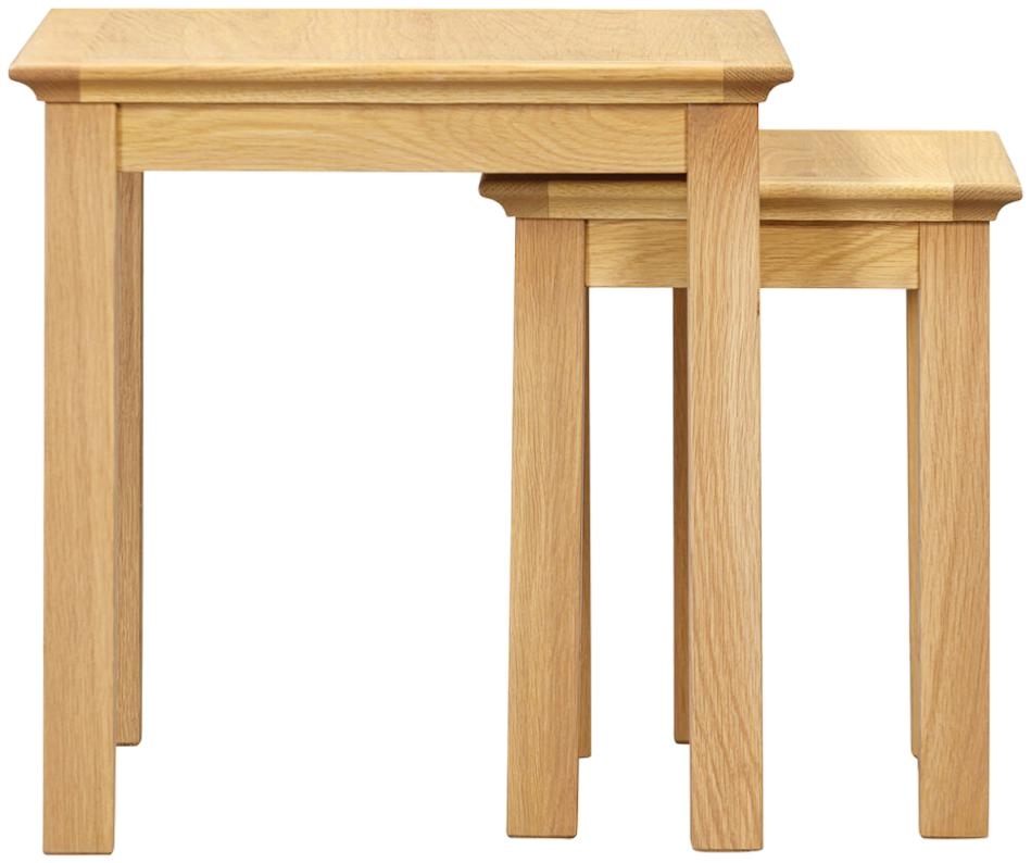 Product photograph of Arlington Oak Nest Of 2 Tables from Choice Furniture Superstore.