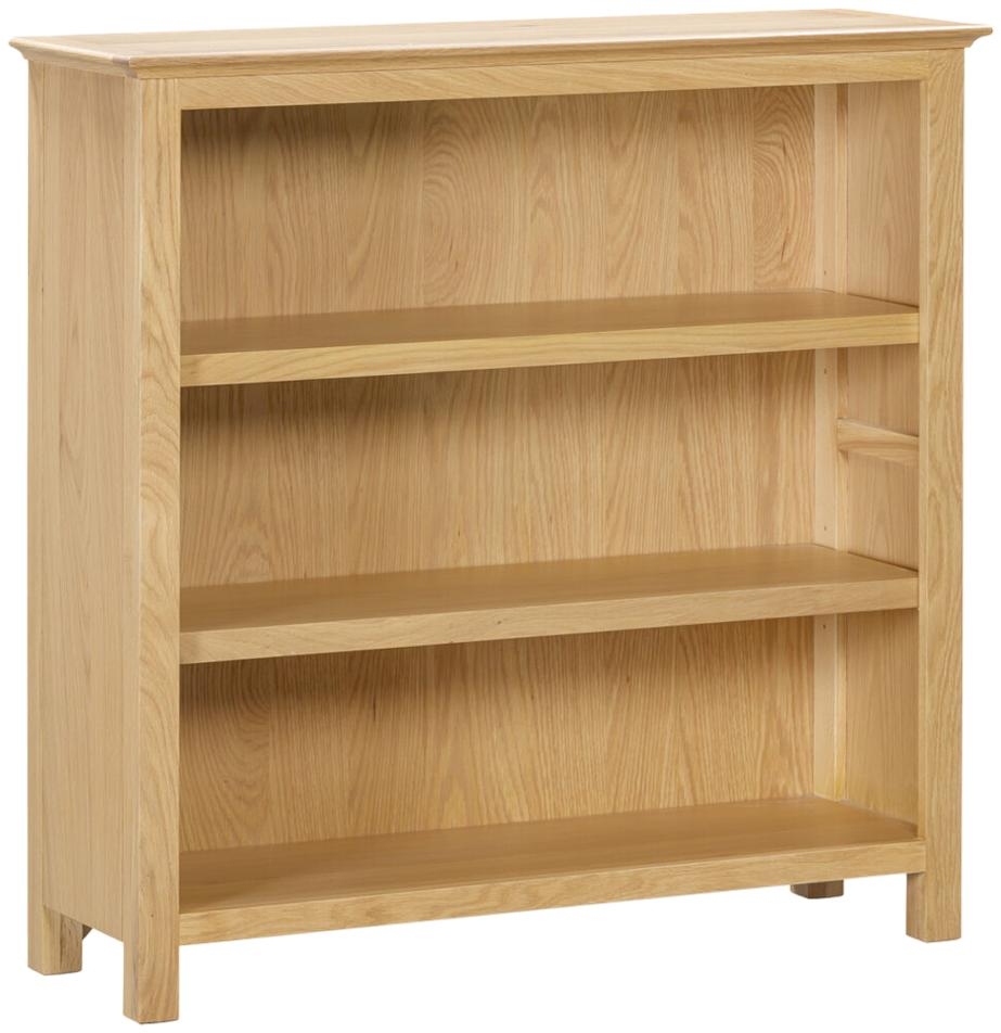 Product photograph of Arlington Oak Low Bookcase from Choice Furniture Superstore.