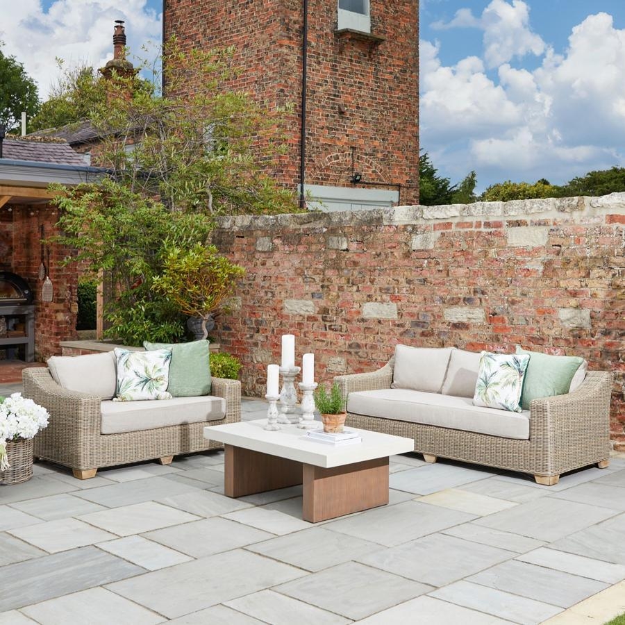 Product photograph of Capri Rattan Outdoor 2 Seater Sofa from Choice Furniture Superstore.