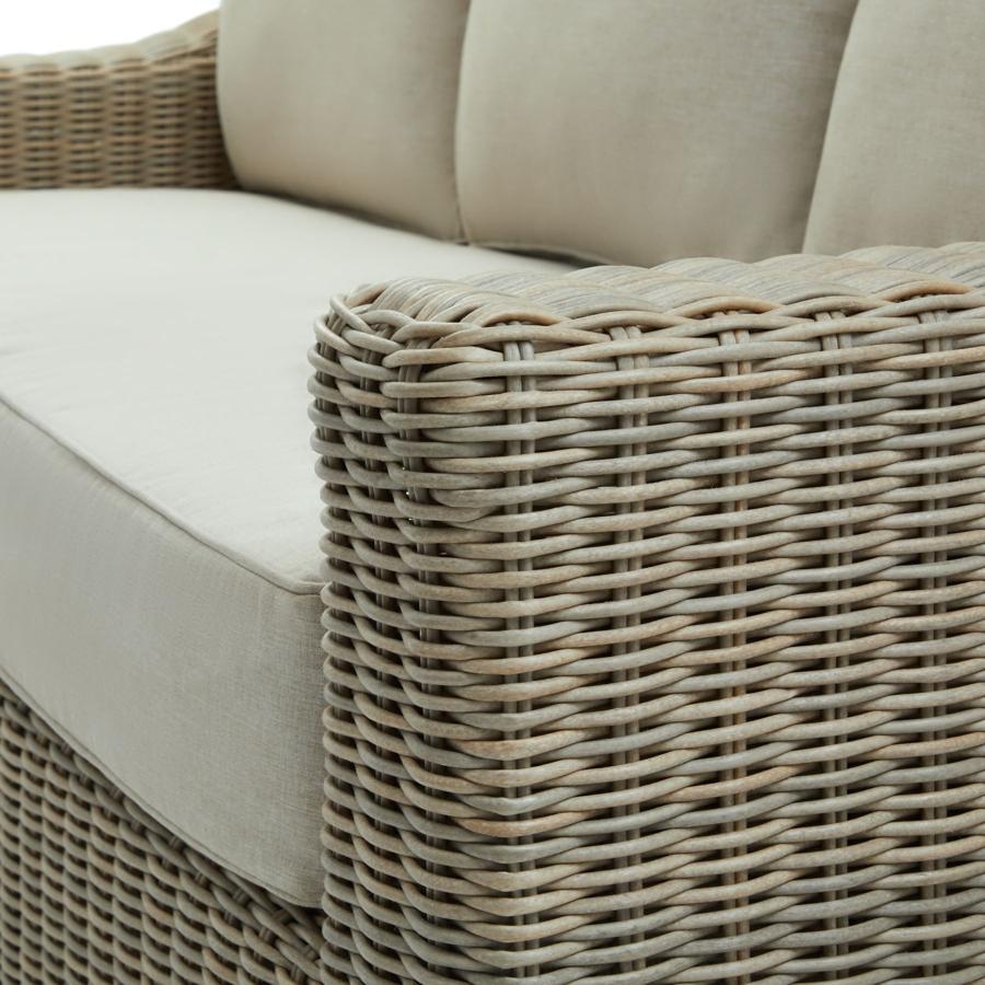 Product photograph of Akron Rattan Outdoor 3 Seater Sofa from Choice Furniture Superstore.