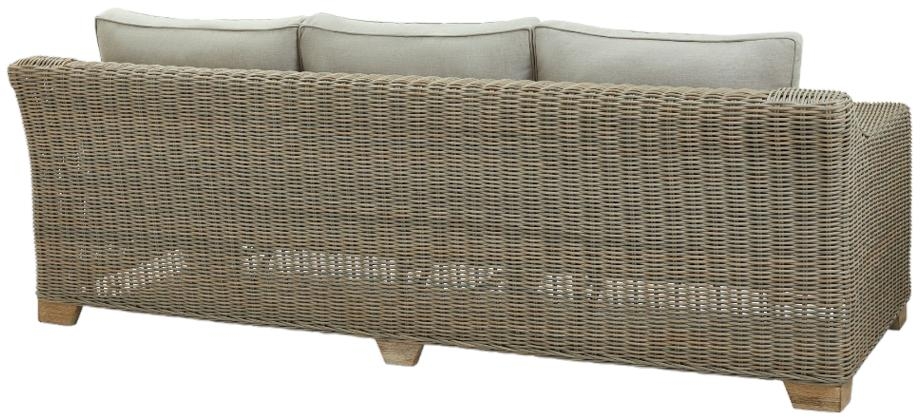 Product photograph of Akron Rattan Outdoor 3 Seater Sofa from Choice Furniture Superstore.