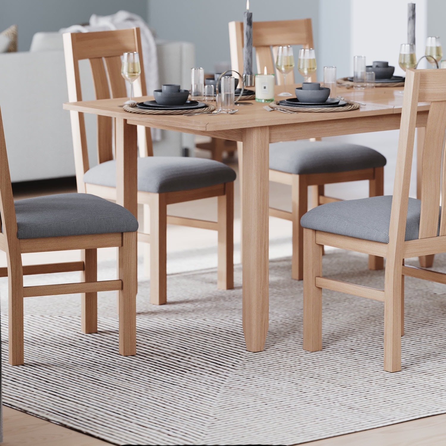 Product photograph of Arden Dining Table 125cm-165cm Seats 4 To 6 Diners Extending Rectangular Top from Choice Furniture Superstore.