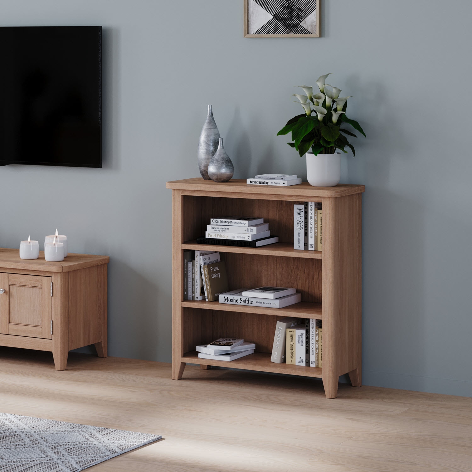 Product photograph of Arden Low Bookcase from Choice Furniture Superstore.