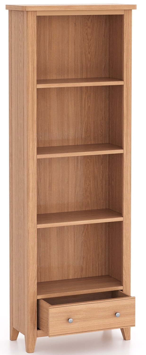 Product photograph of Arden Large Bookcase Tall Bookshelf With 1 Bottom Storage Drawer from Choice Furniture Superstore.